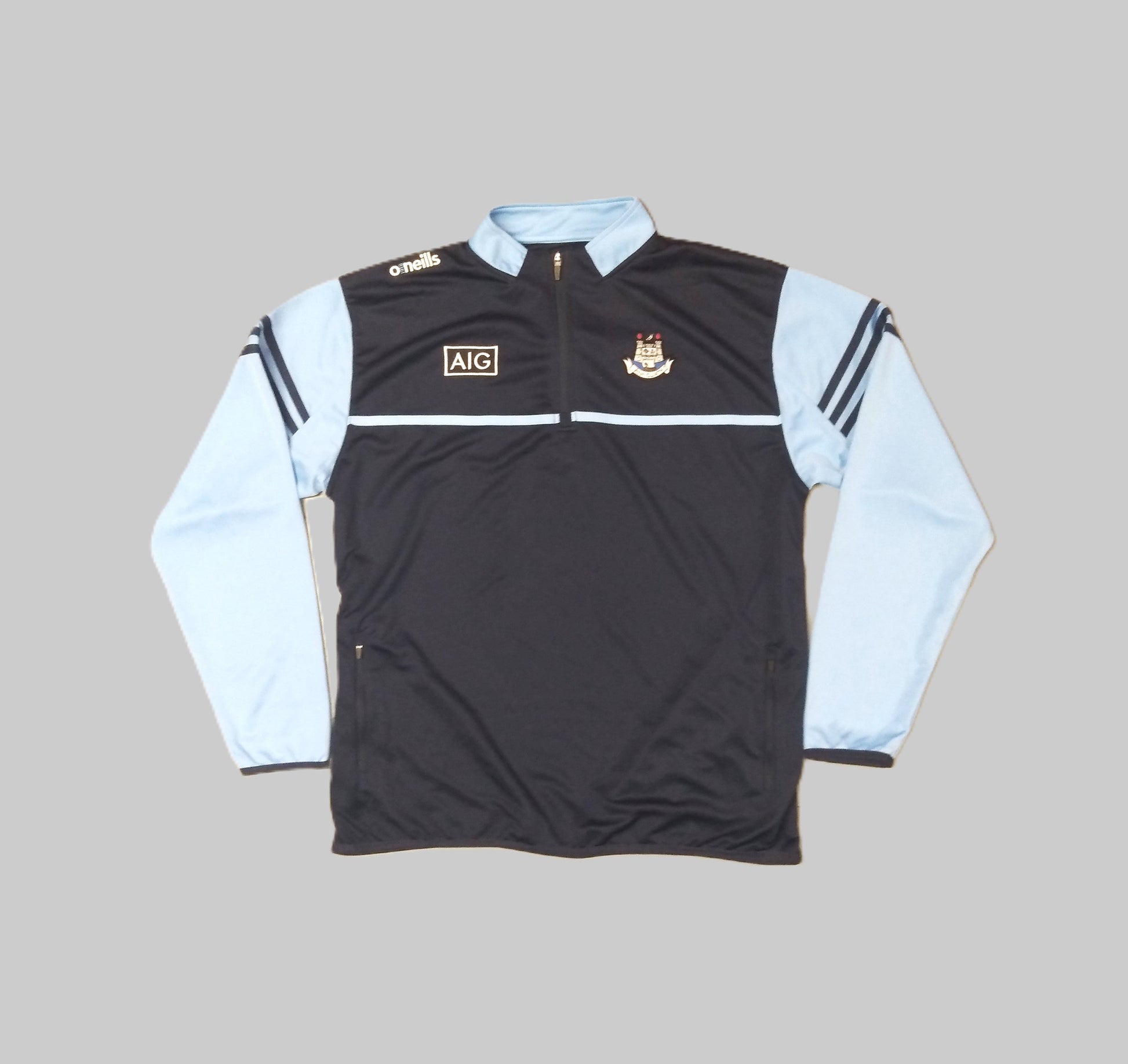 Dublin GAA sweatshirt jersey AIG oneills navy blue half zip jumper gaelic football hurling