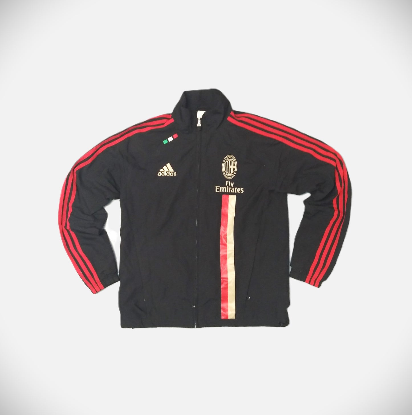AC Milan retro track jacket fly emirates adidas black red 2011 2012