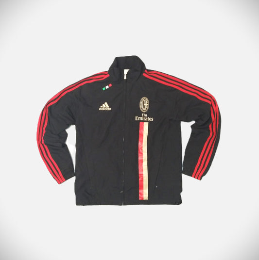 AC Milan retro track jacket fly emirates adidas black red 2011 2012