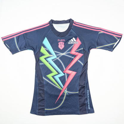 stade francais jersey 2008 sponsorless adidas   svs3297