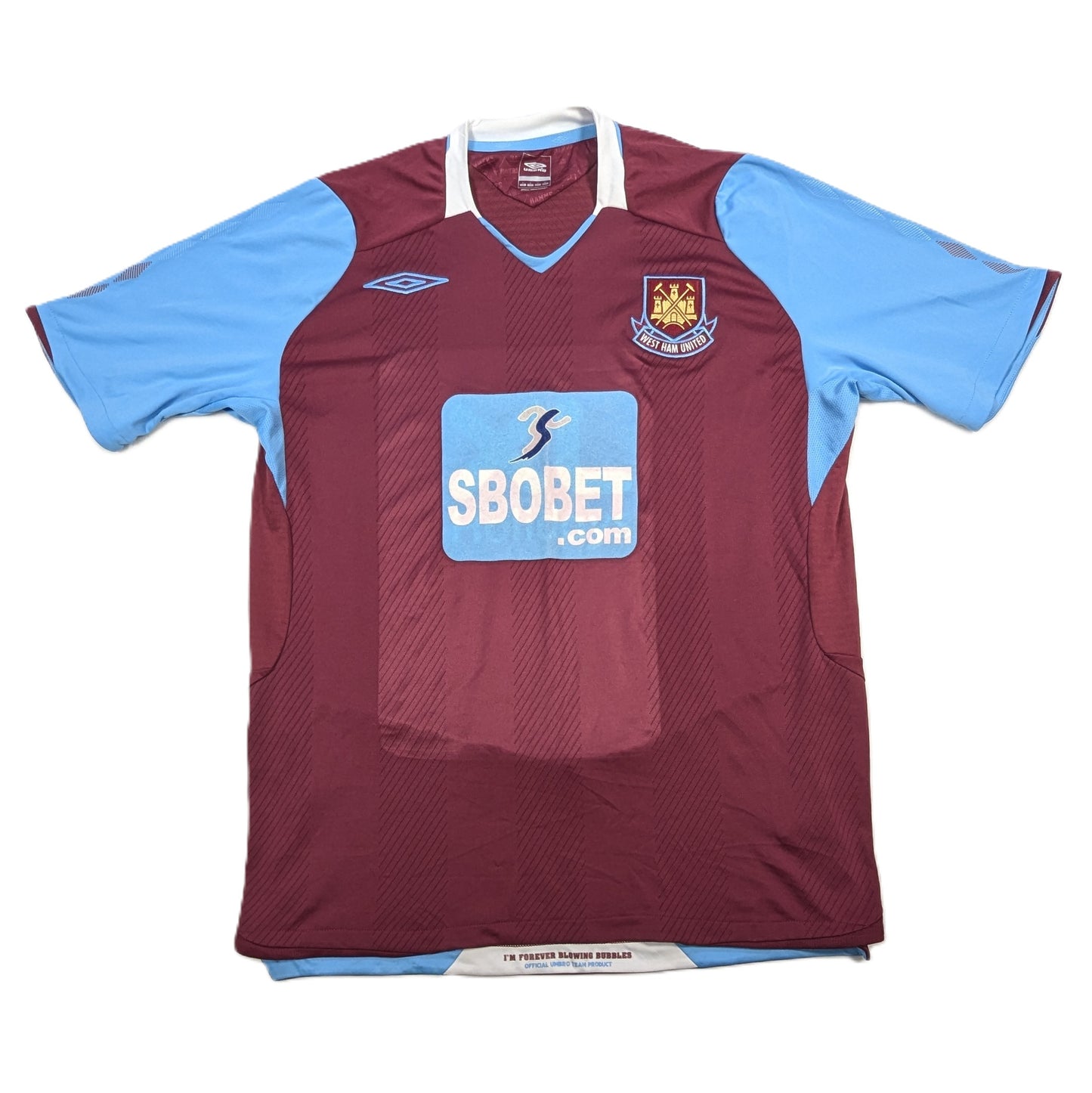 west ham united jersey 2008 sbo bet umbro   svs3753